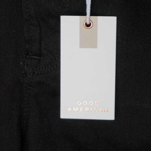 New Good American Good Curve High Rise Straight Jeans in Black001 size 4/27 - Picture 5 of 16